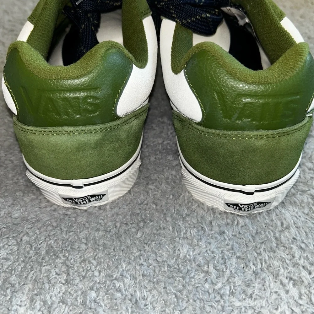 Vans Olive and White Sneakers